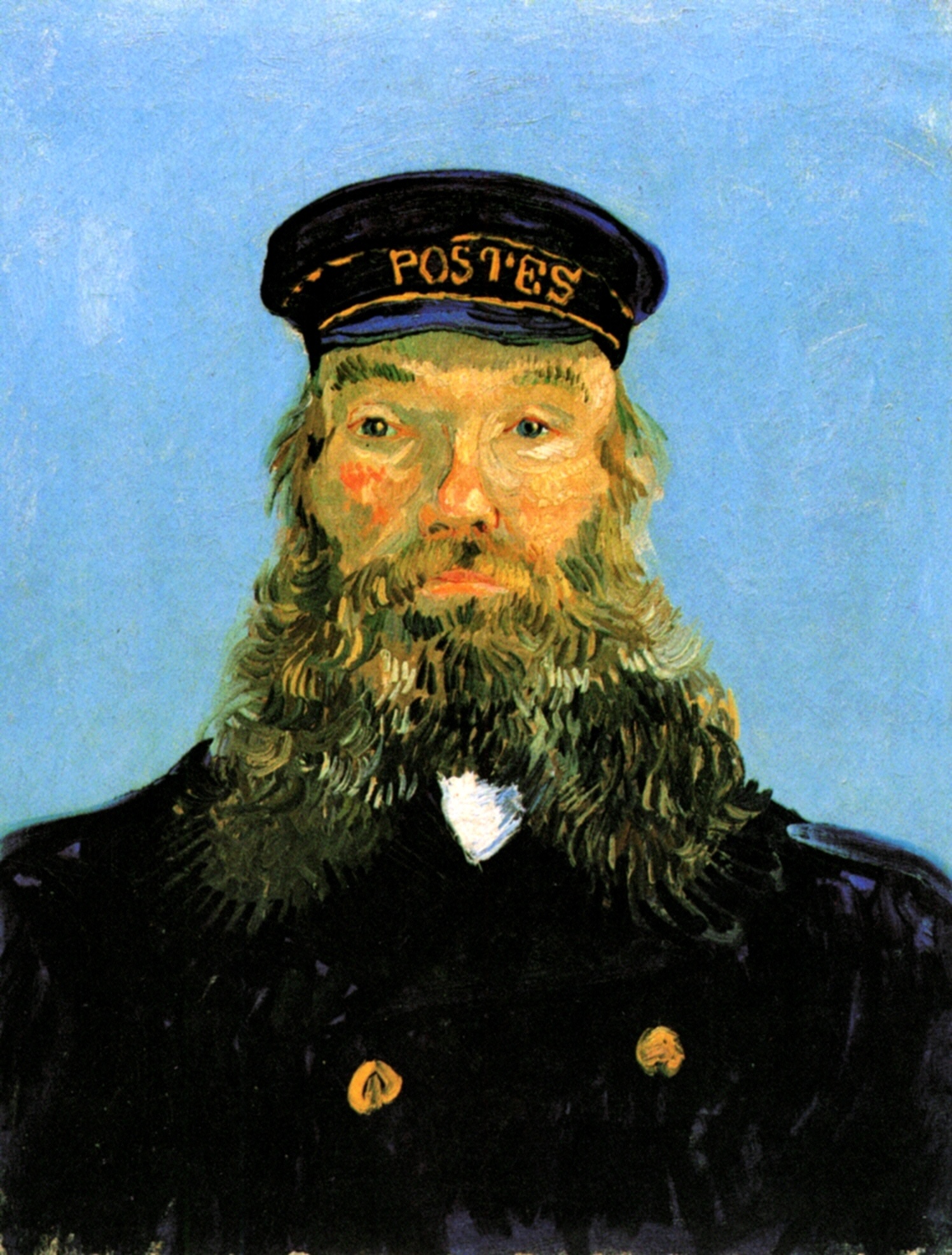 Картина Ван Гога Портрет почтальона Жозефа Рулена 1888